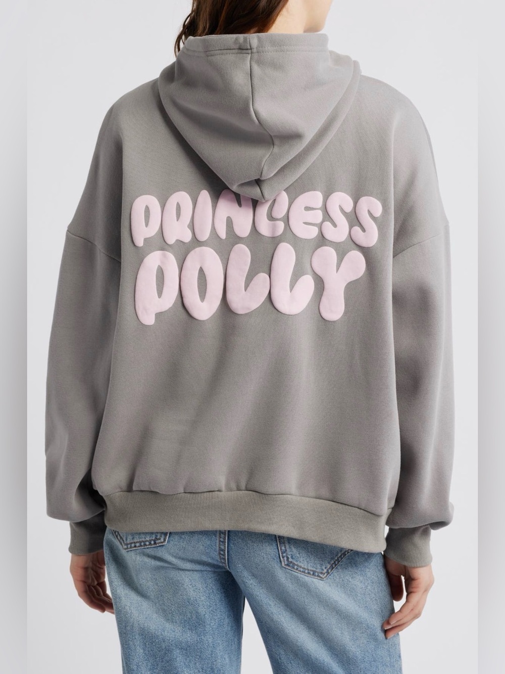 Princess Polly 3D Logo Hoodie - Size 8 - EUC - 🩶🩷